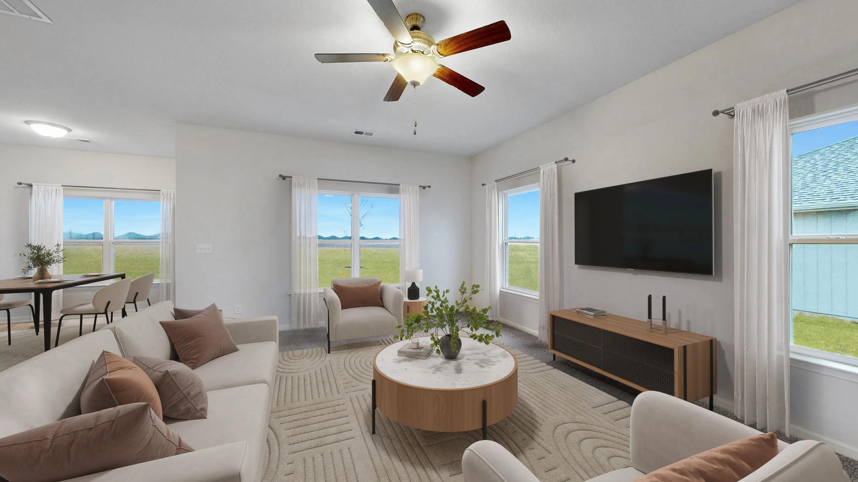 Open-concept family room