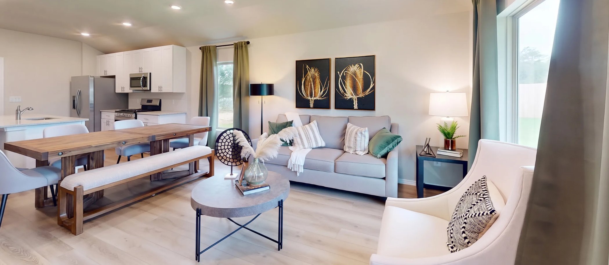Open-concept living area