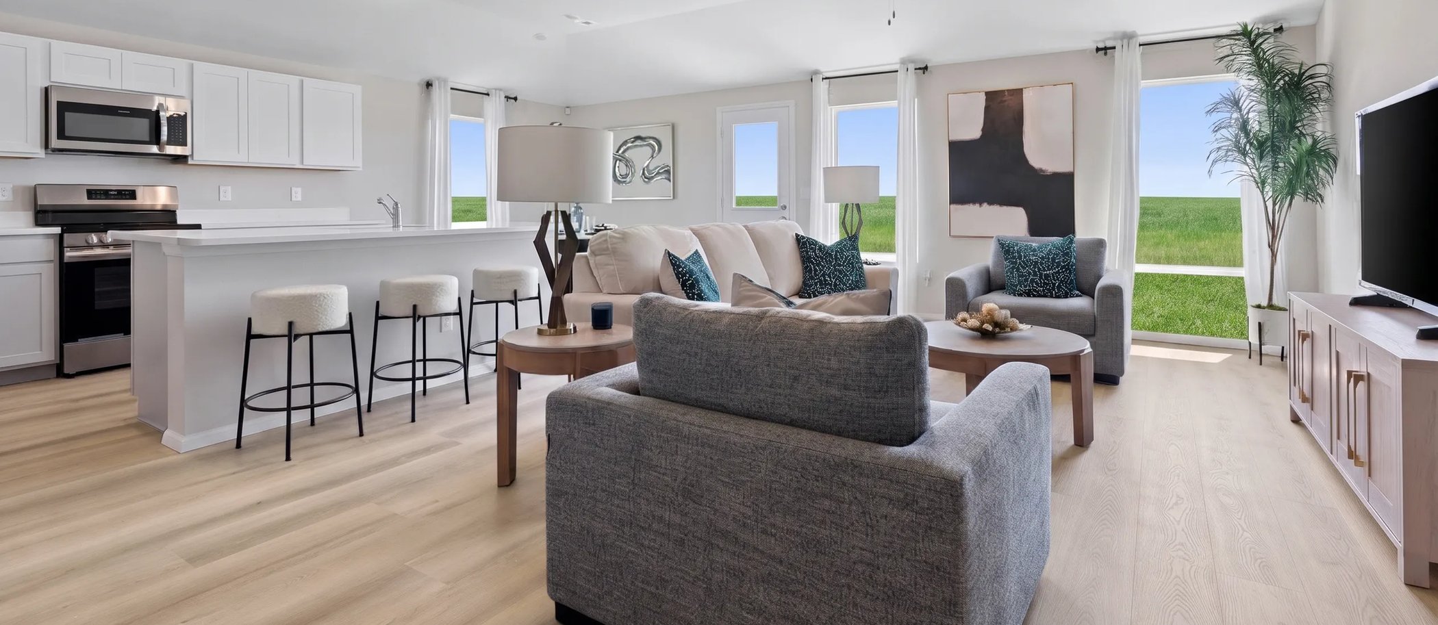 Open-concept main living area
