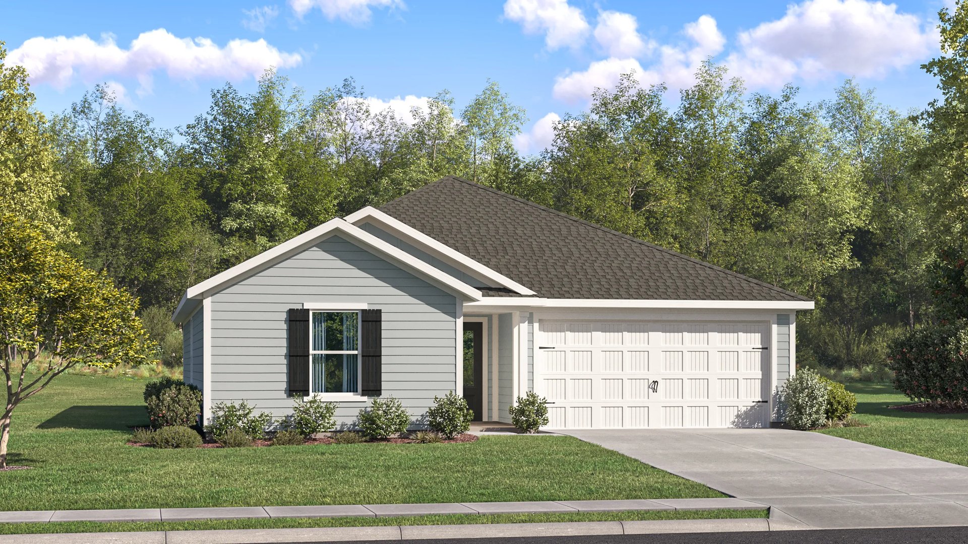 Home exterior render streetview (Bonds (Exterior C) in Sarah Farms)