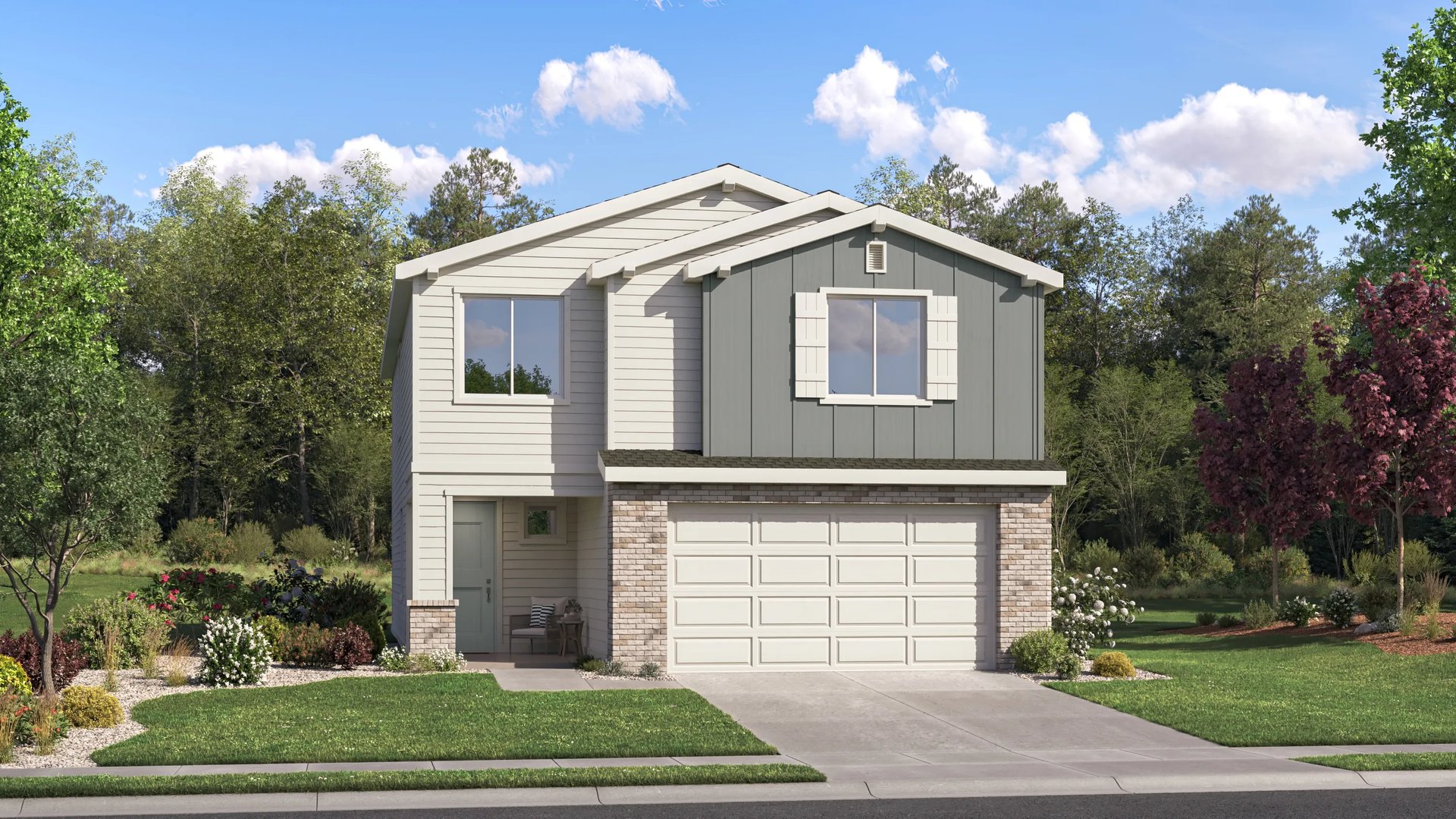 Home exterior render traditional