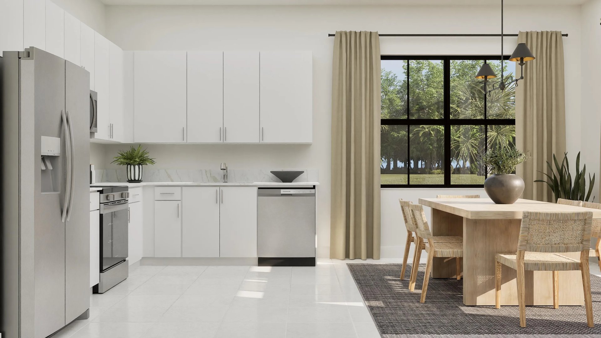 L-shaped kitchen (Amber (Kitchen) in Sunstone)