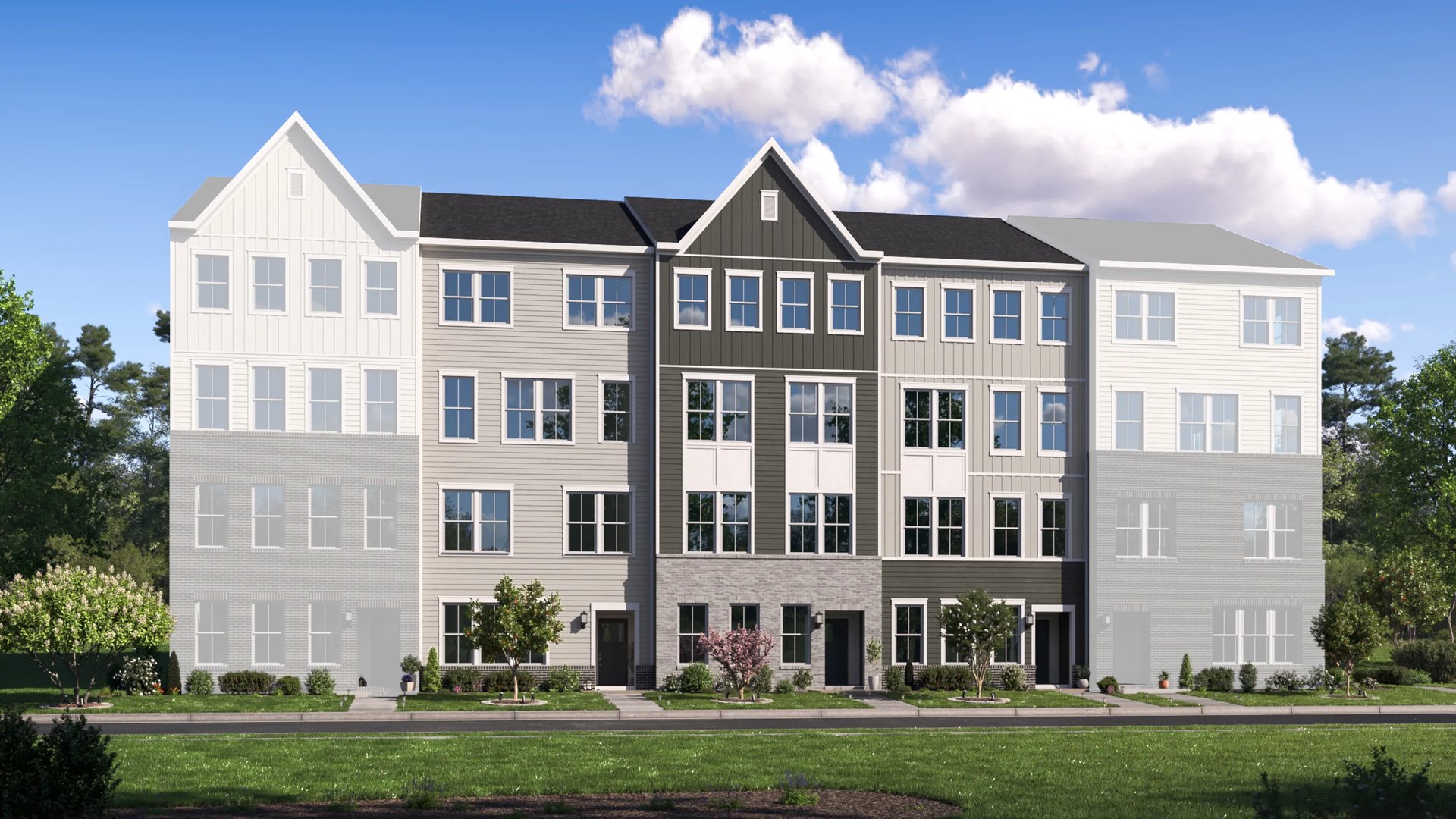 Exterior of townhomes