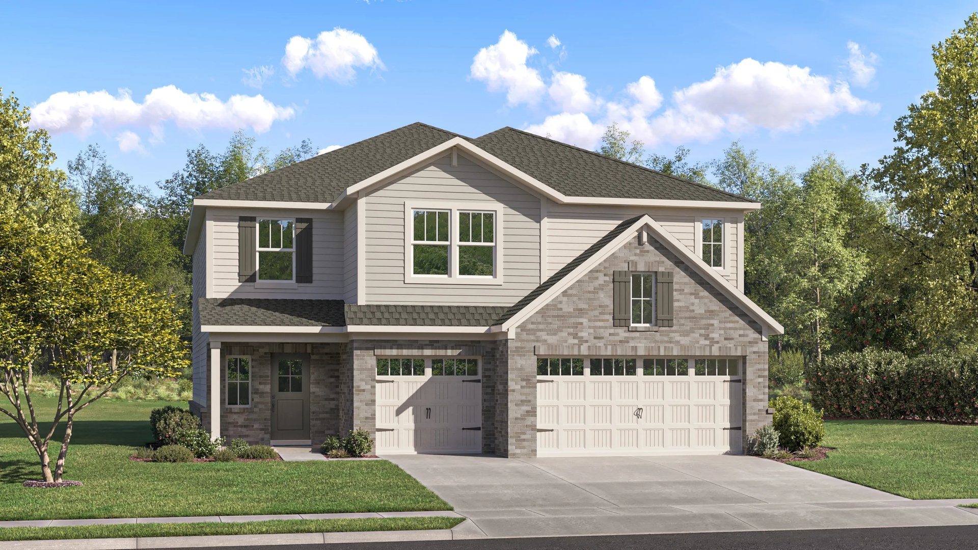 Exterior D with landscaping