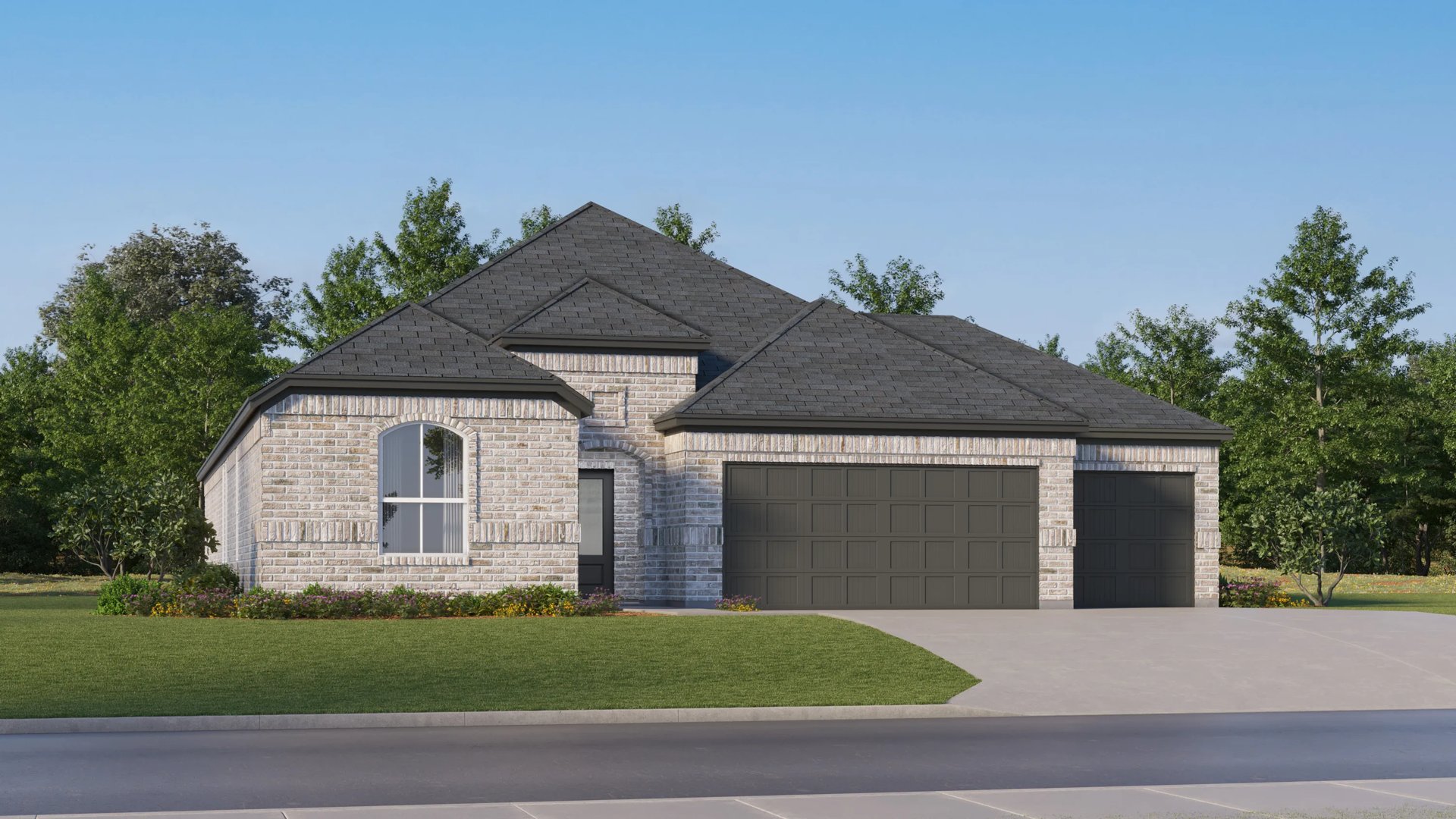 Exterior J with landscaping