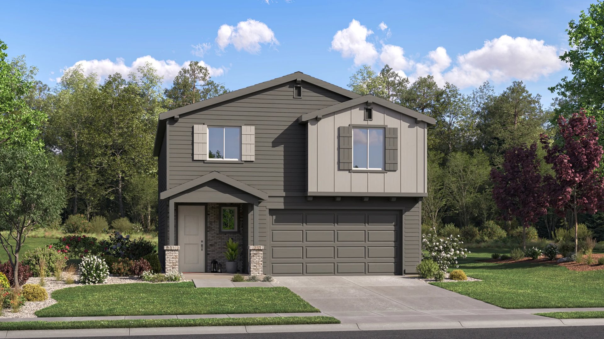 Home exterior render traditional