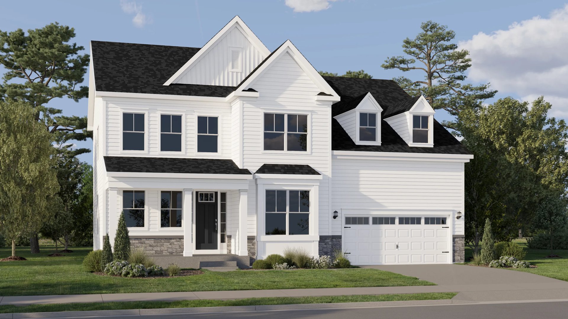 Home exterior render streetview (Innisbrook at Lot 0001 Winter Wren Lane, South Wales)