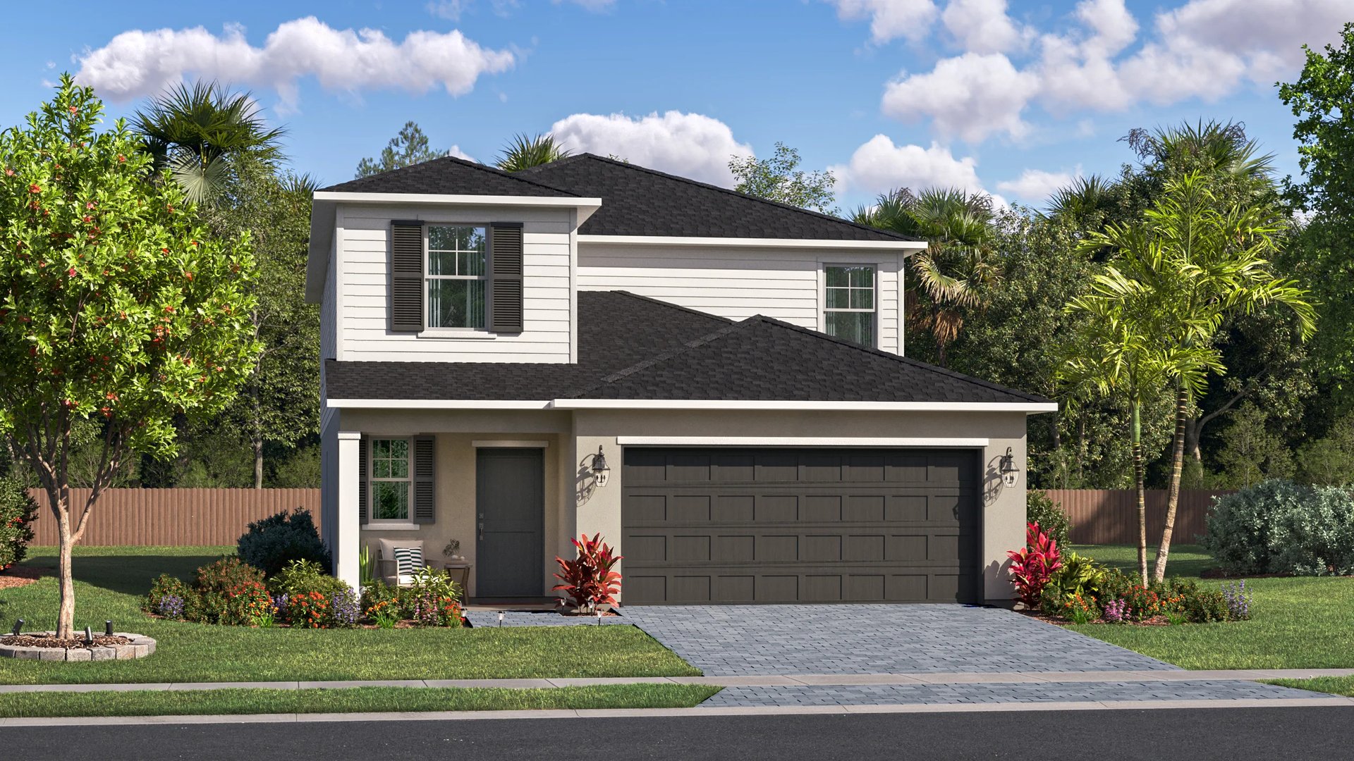 Exterior A with landscaping