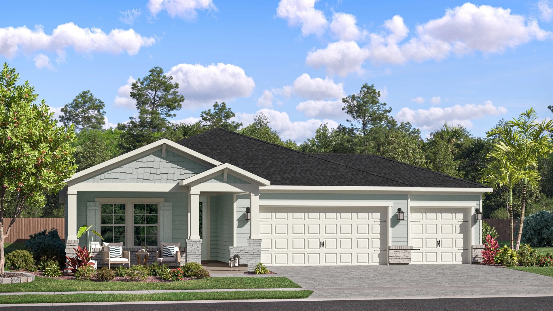 Exterior B3 with landscaping