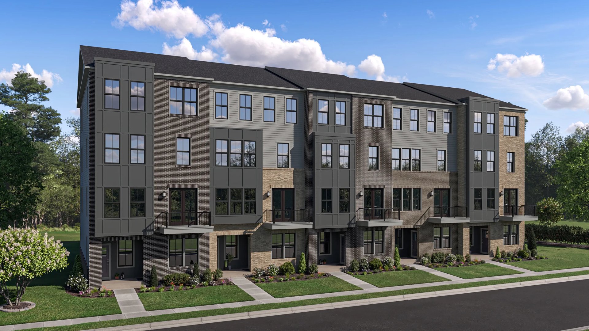 Exteriors with landscaping