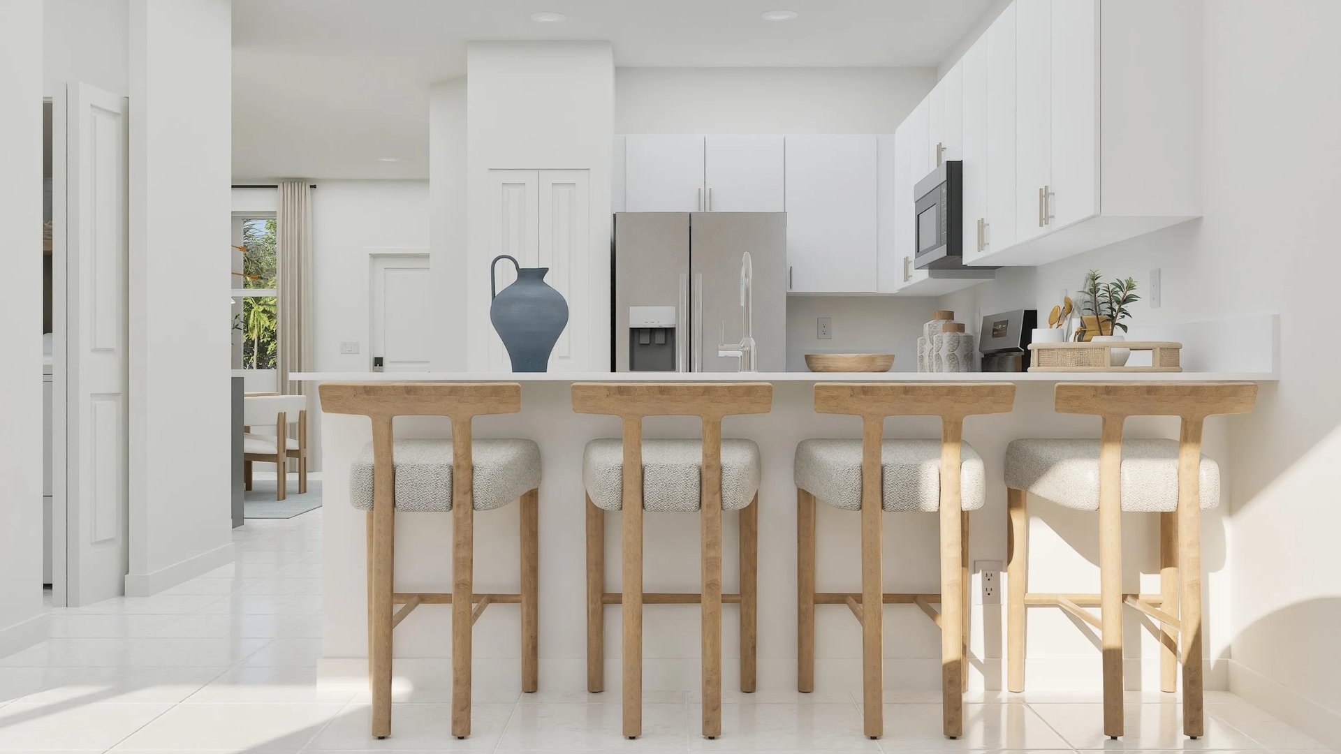 Peninsula-style kitchen