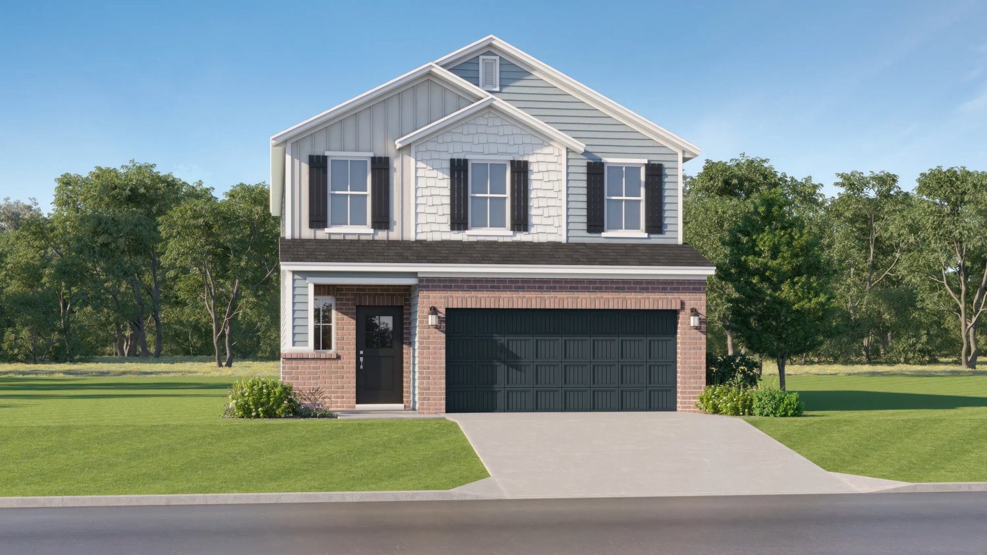 Exterior O with landscaping