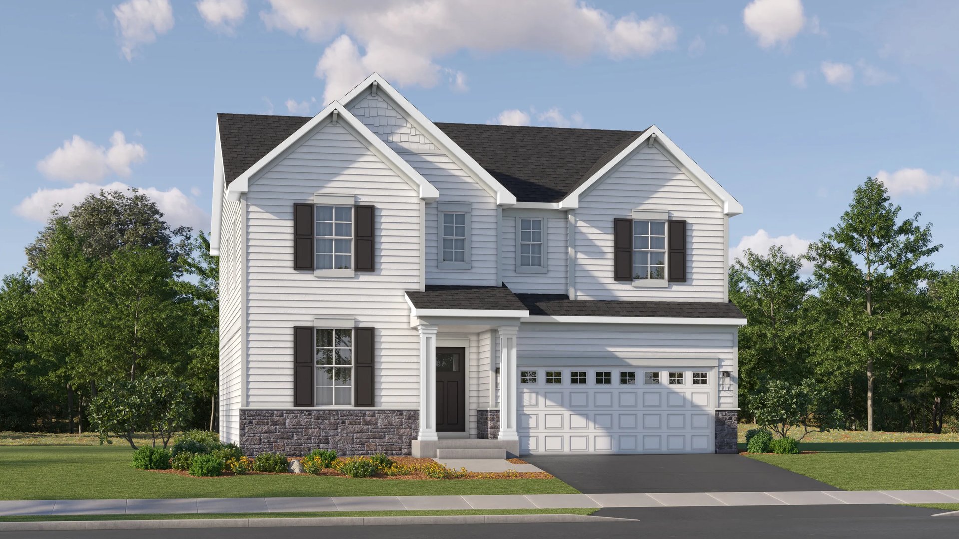 Exterior K with landscaping