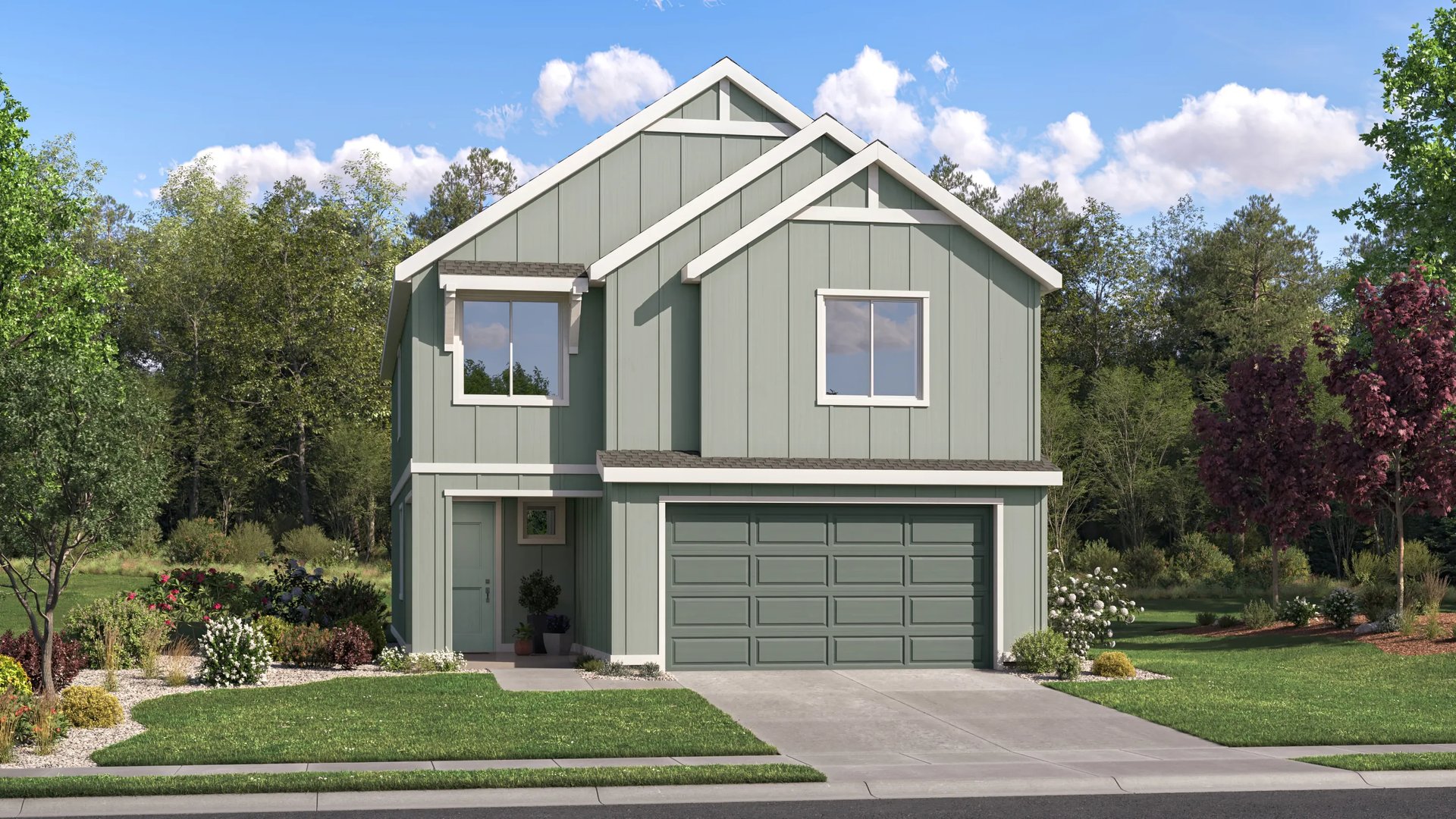 Home exterior render farmhouse