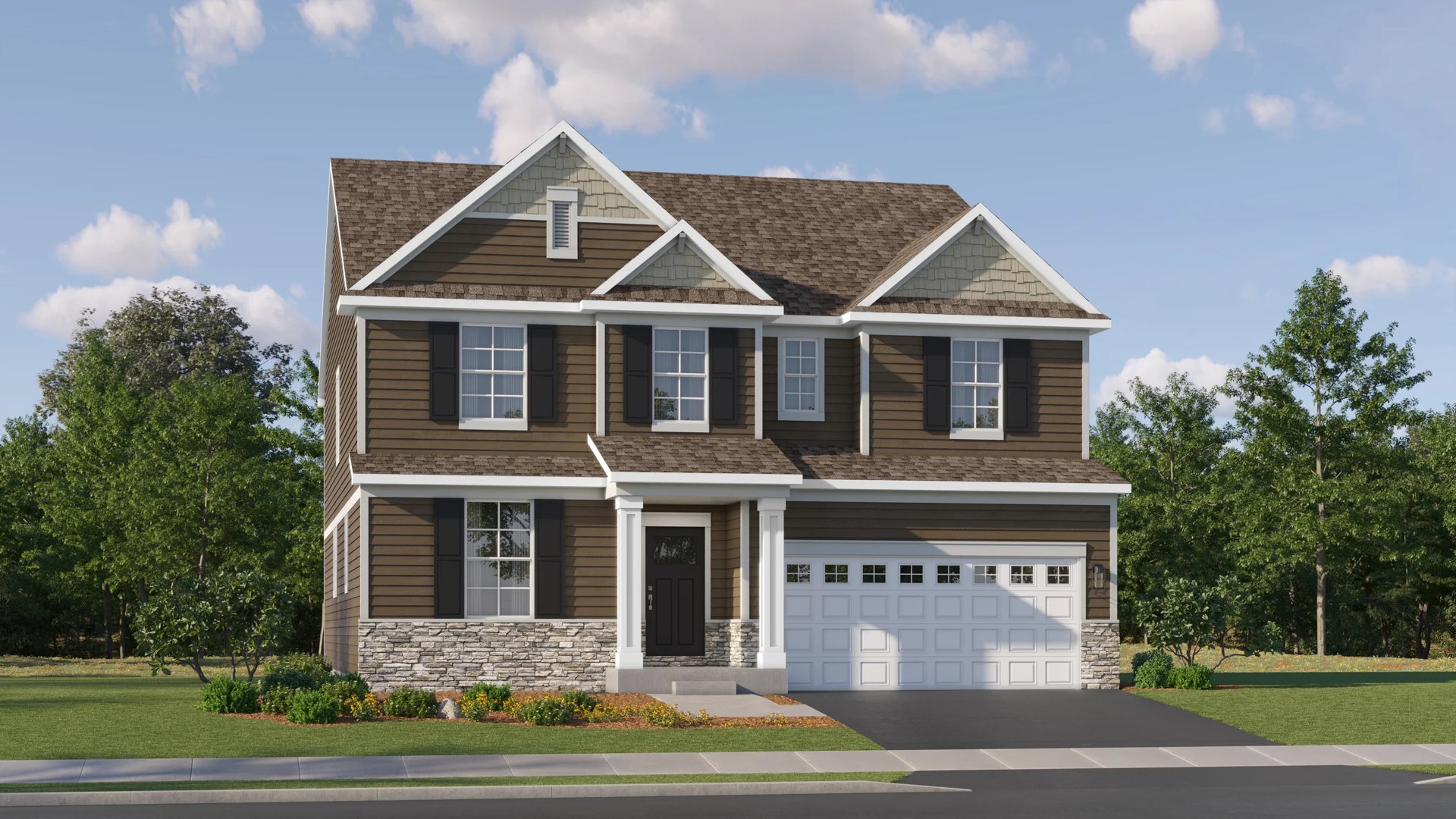 Exterior K with landscaping