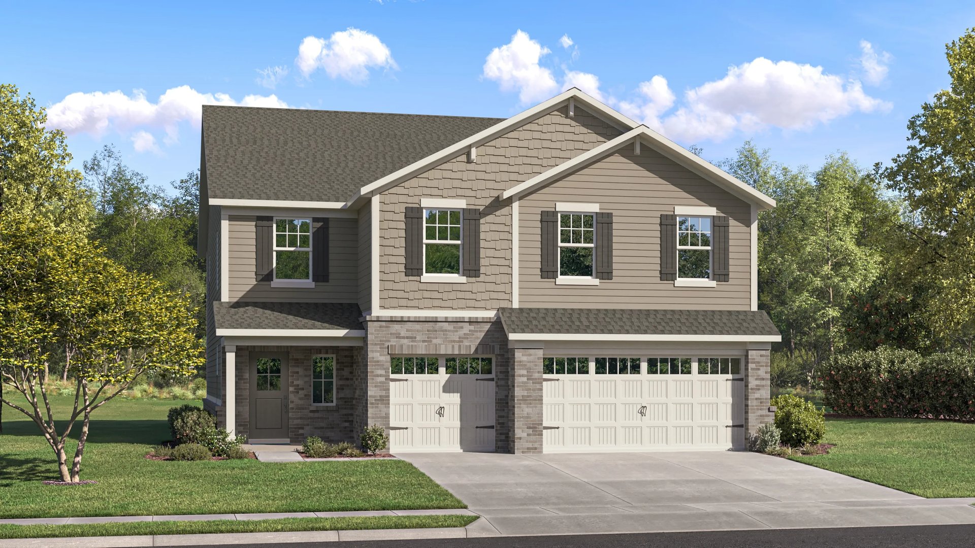 Exterior D with landscaping