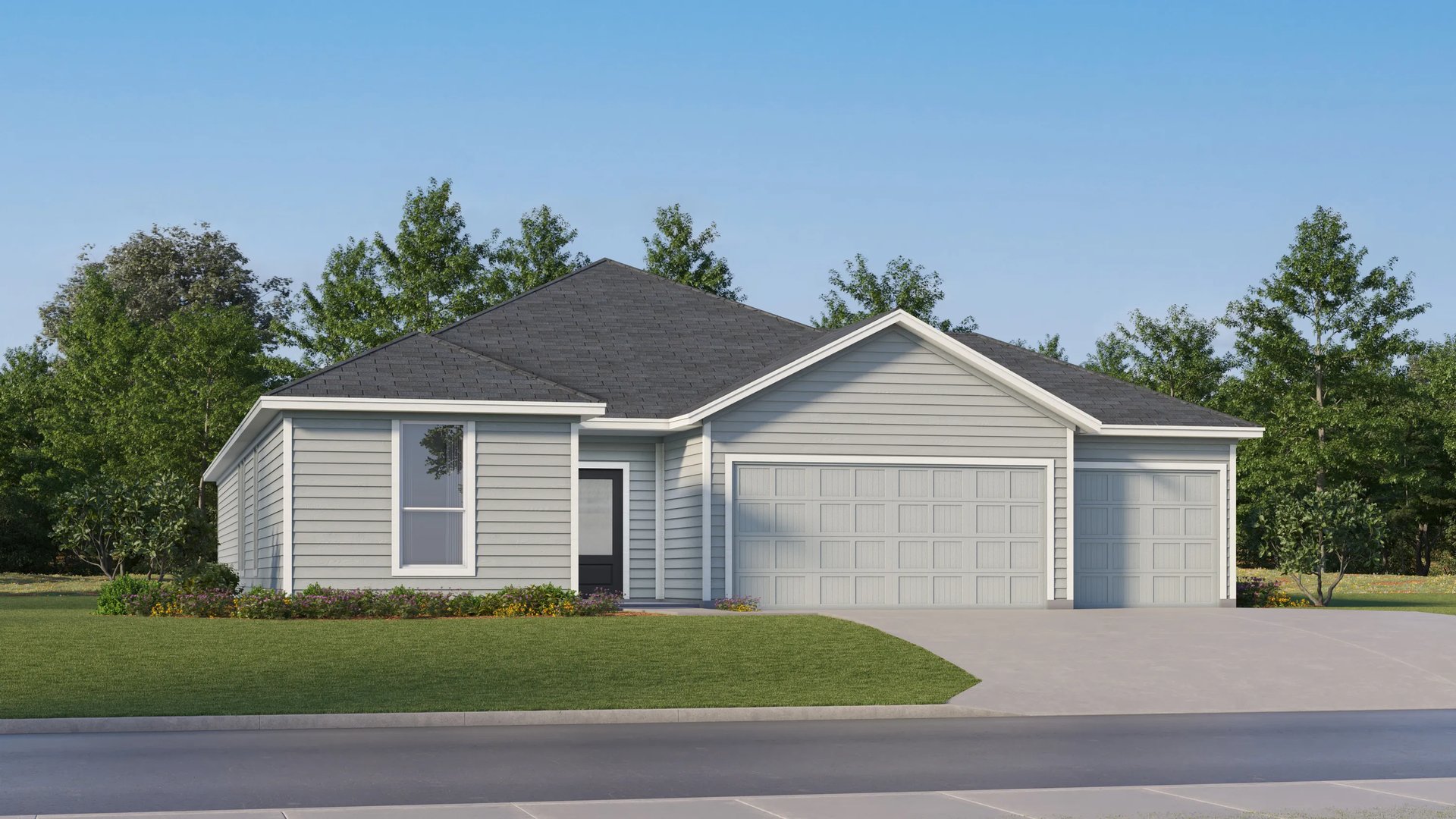 Exterior A with landscaping (Hendrix at 309 Heavenly Way, Classic 3-Car Collection)