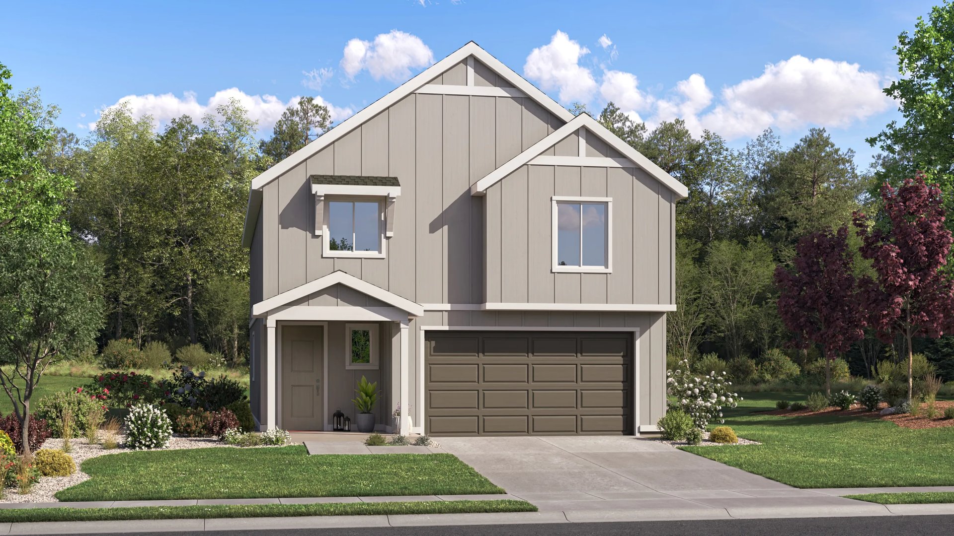 Home exterior render farmhouse