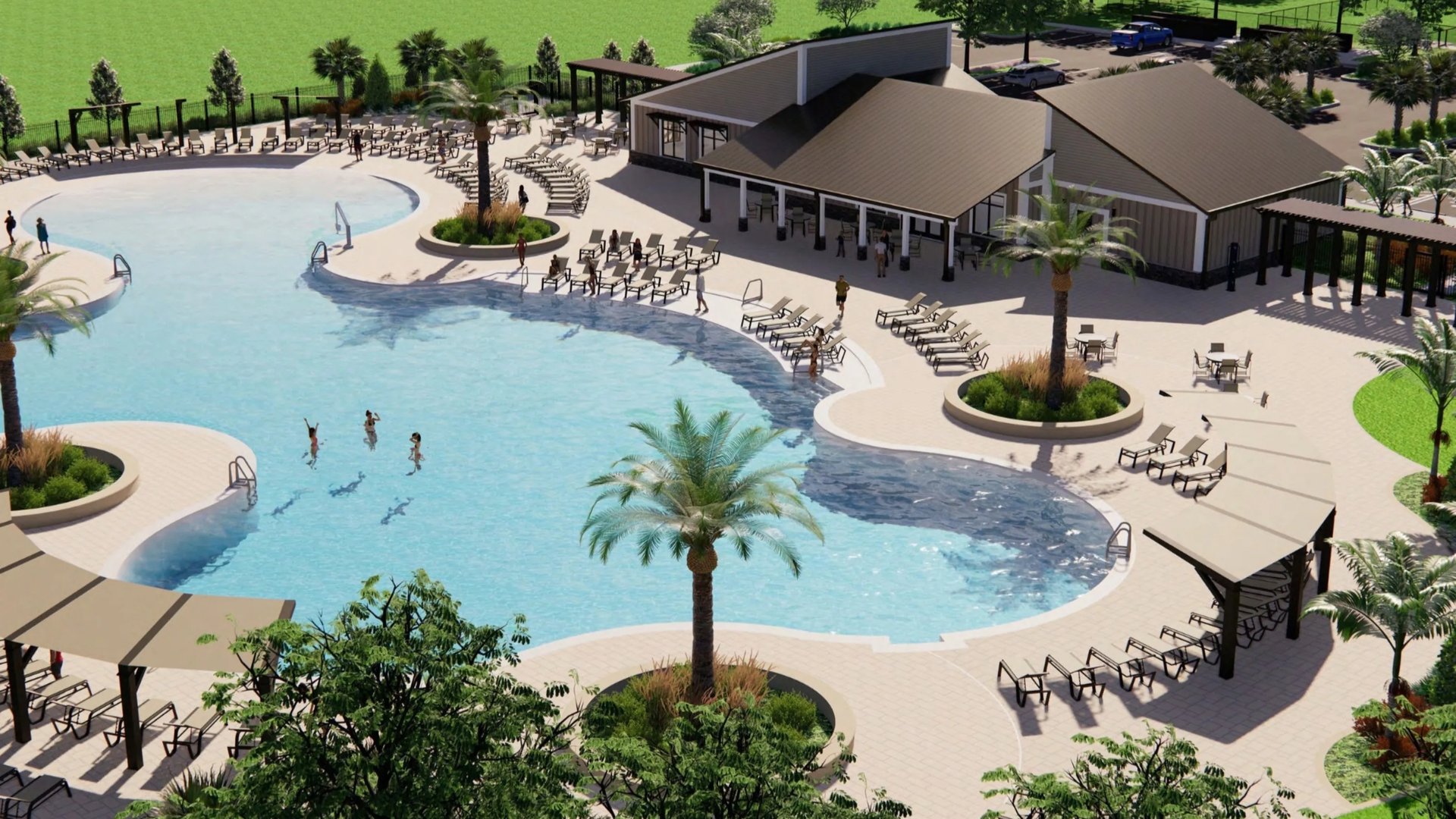 Swimming Pool in Crosswinds