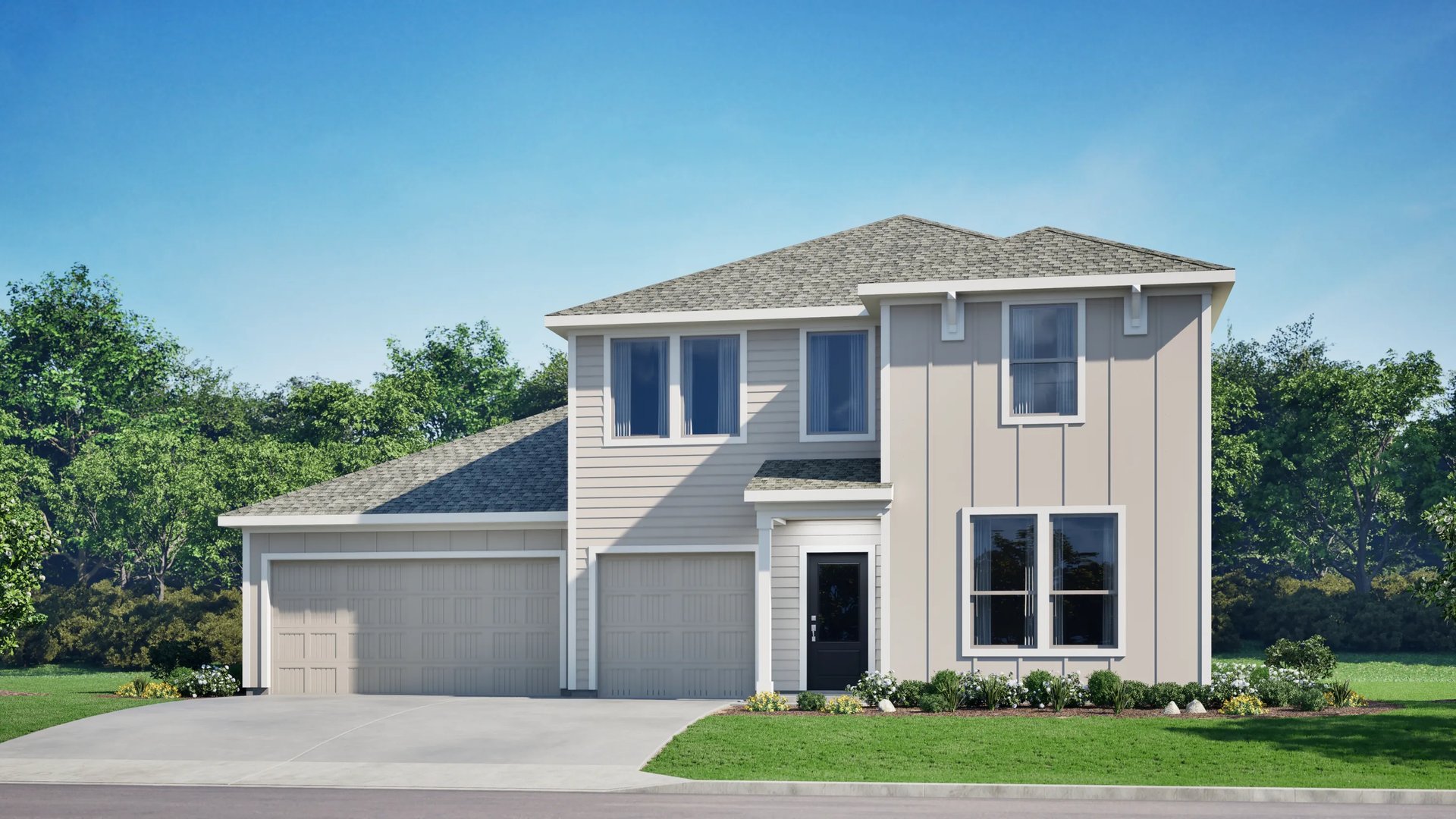 Exterior P with landscaping
