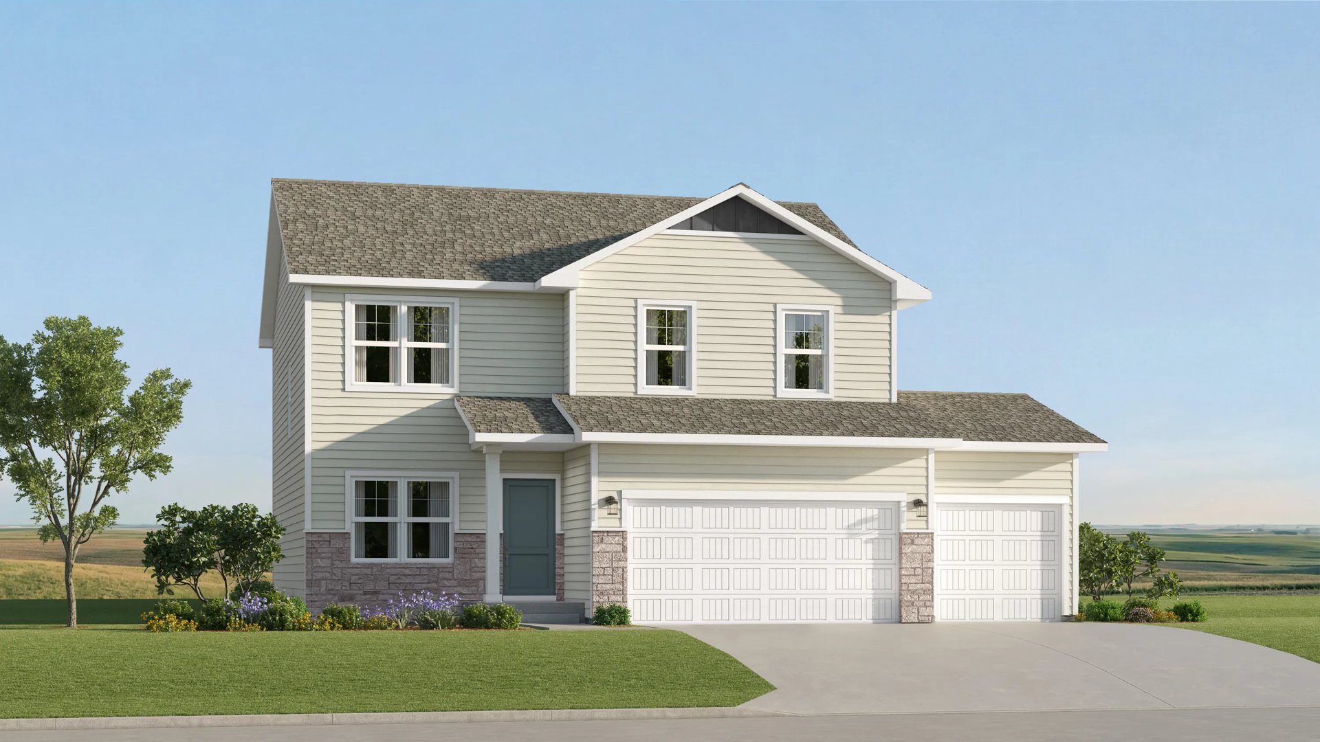 Exterior A with landscaping