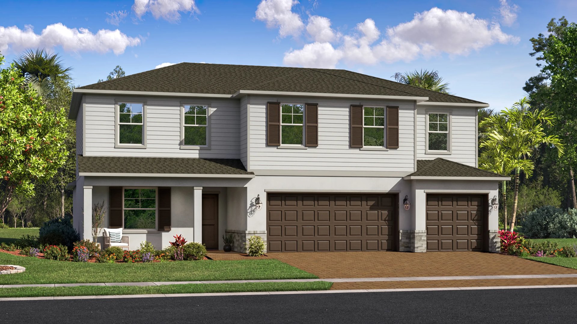 Exterior D with landscaping