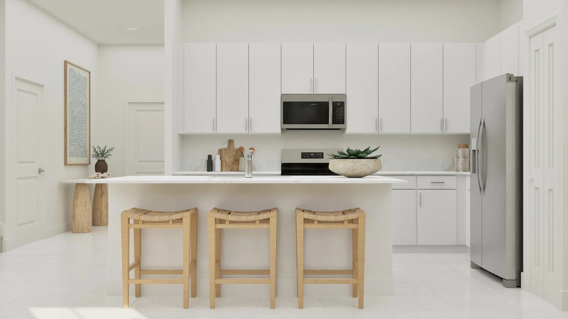 Kitchen with island, appliances and cabinets (Sapphire (Kitchen) in Sunstone)