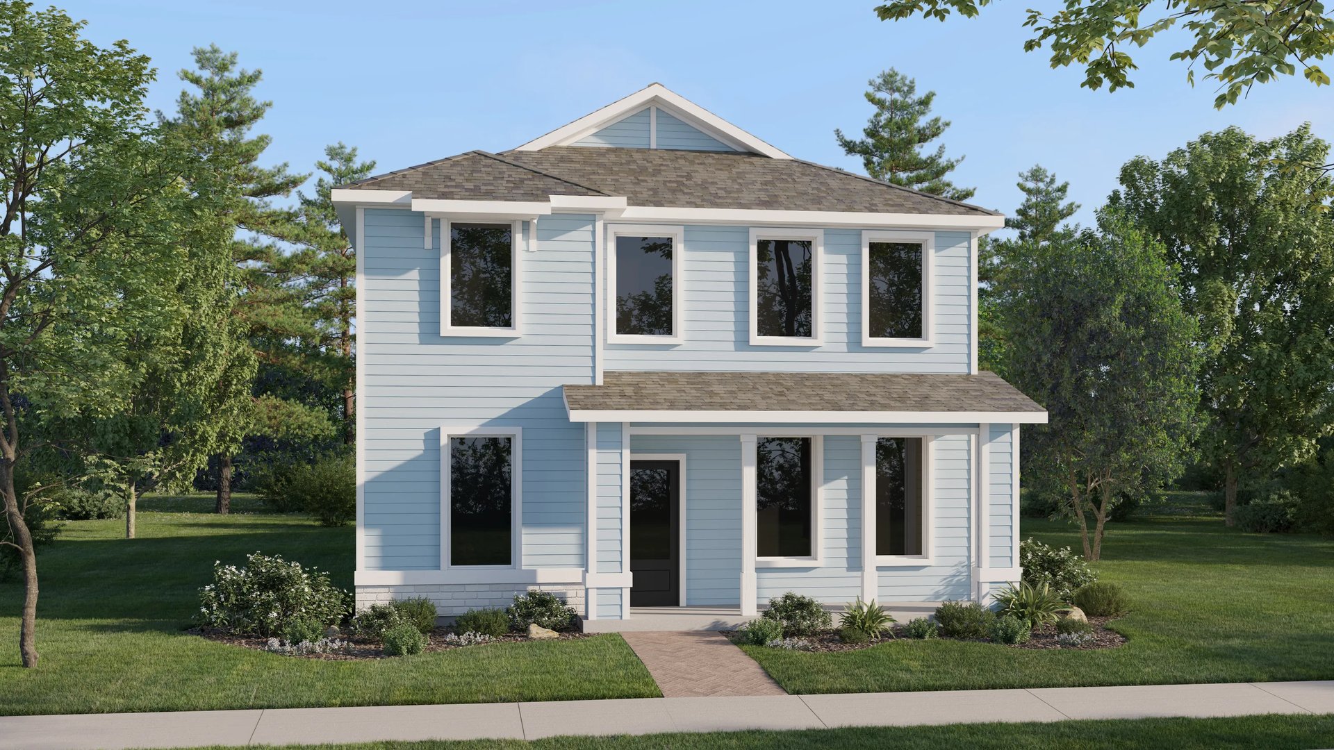 Exterior D with landscaping