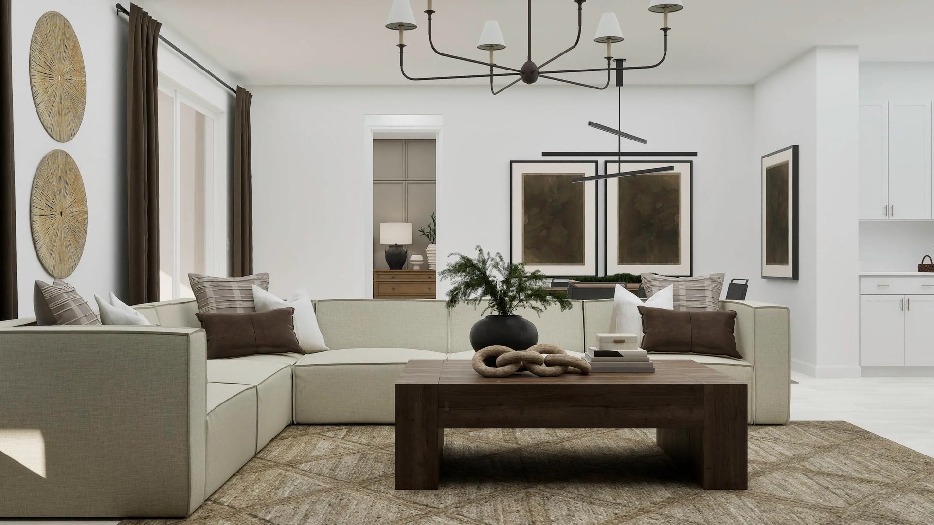 Open-concept family room