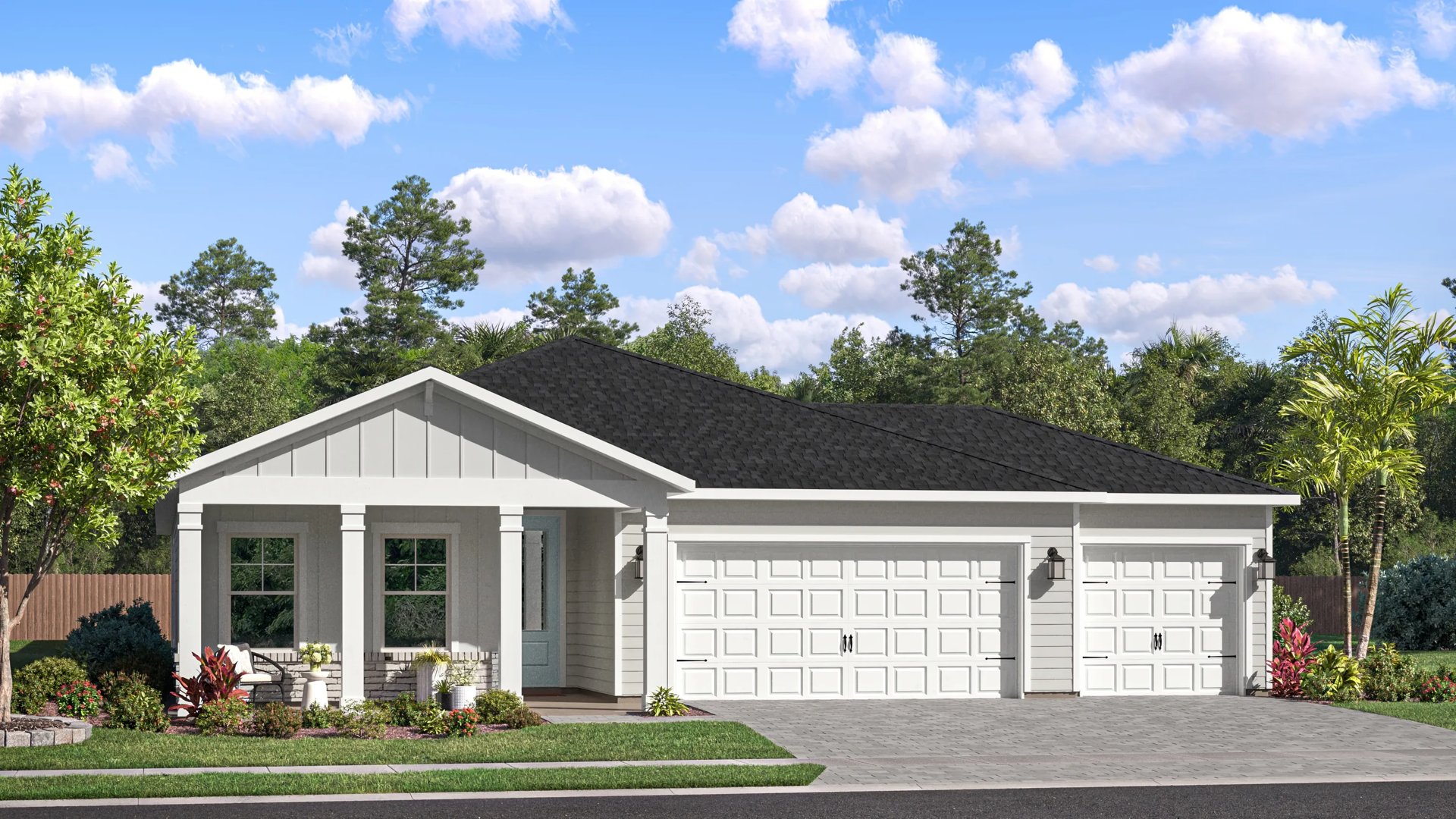 Exterior B3 with landscaping