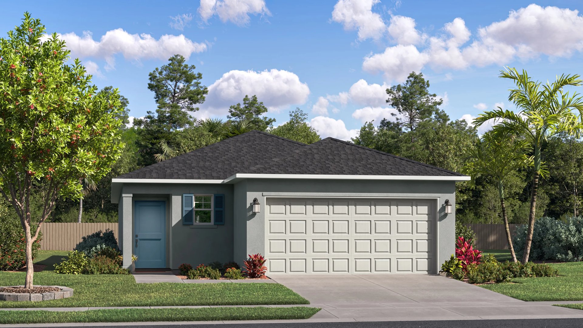 Exterior A with landscaping