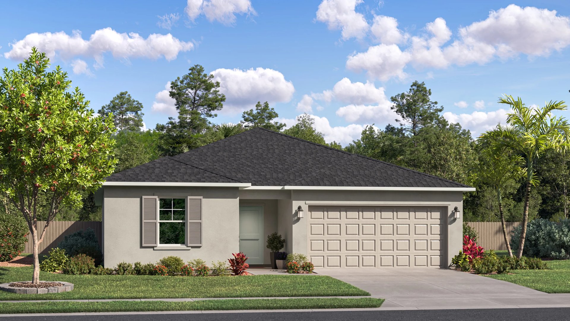 Exterior A with landscaping