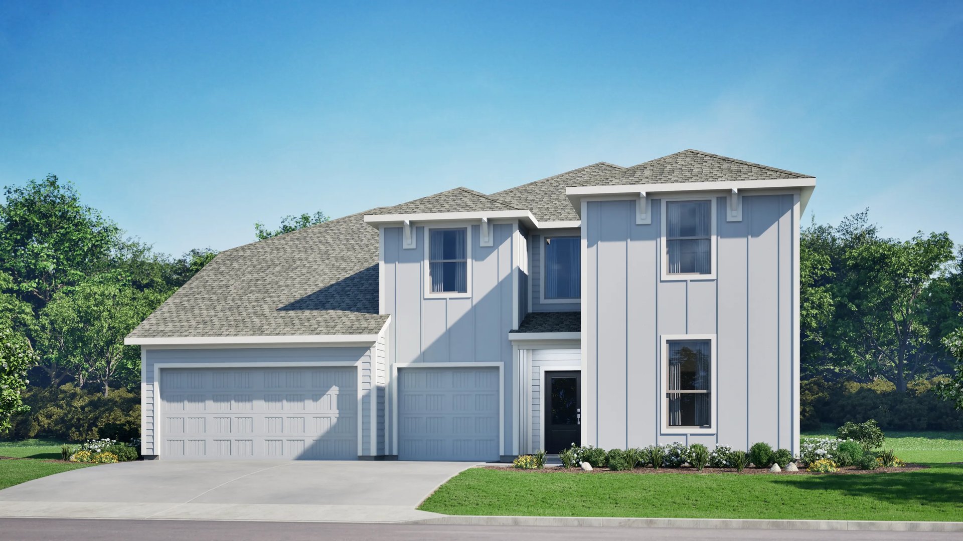 Exterior P with landscaping