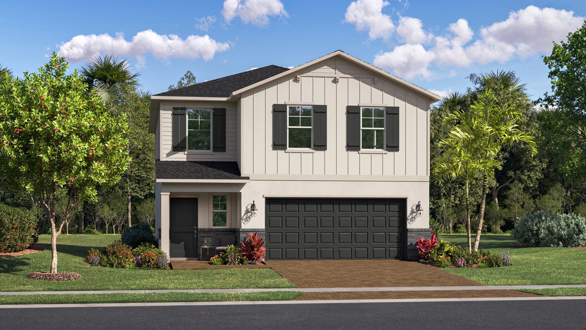 Exterior F with landscaping