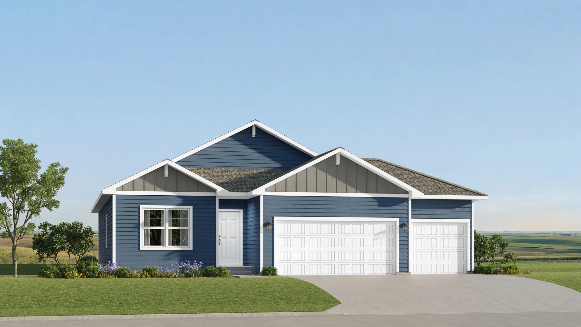 Exterior A with landscaping