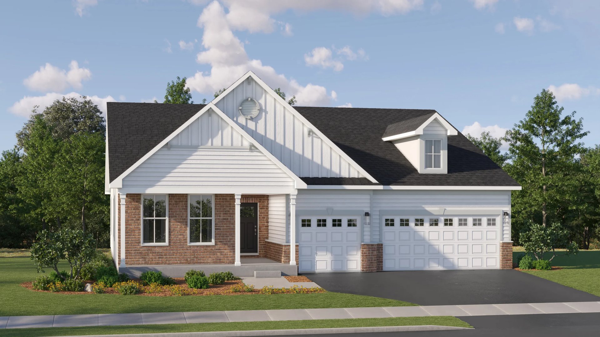 Exterior F with landscaping