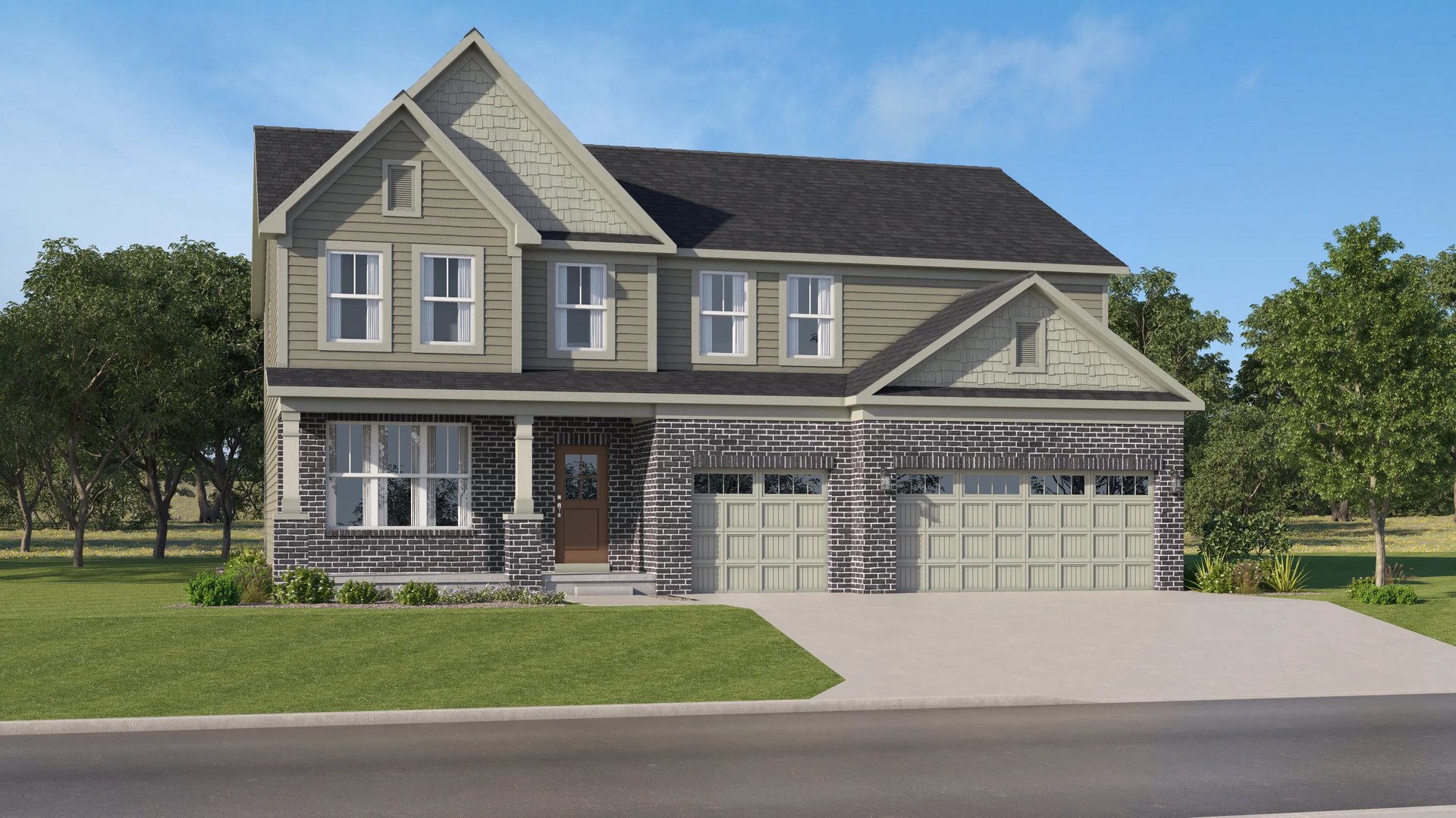 Exterior D with landscaping