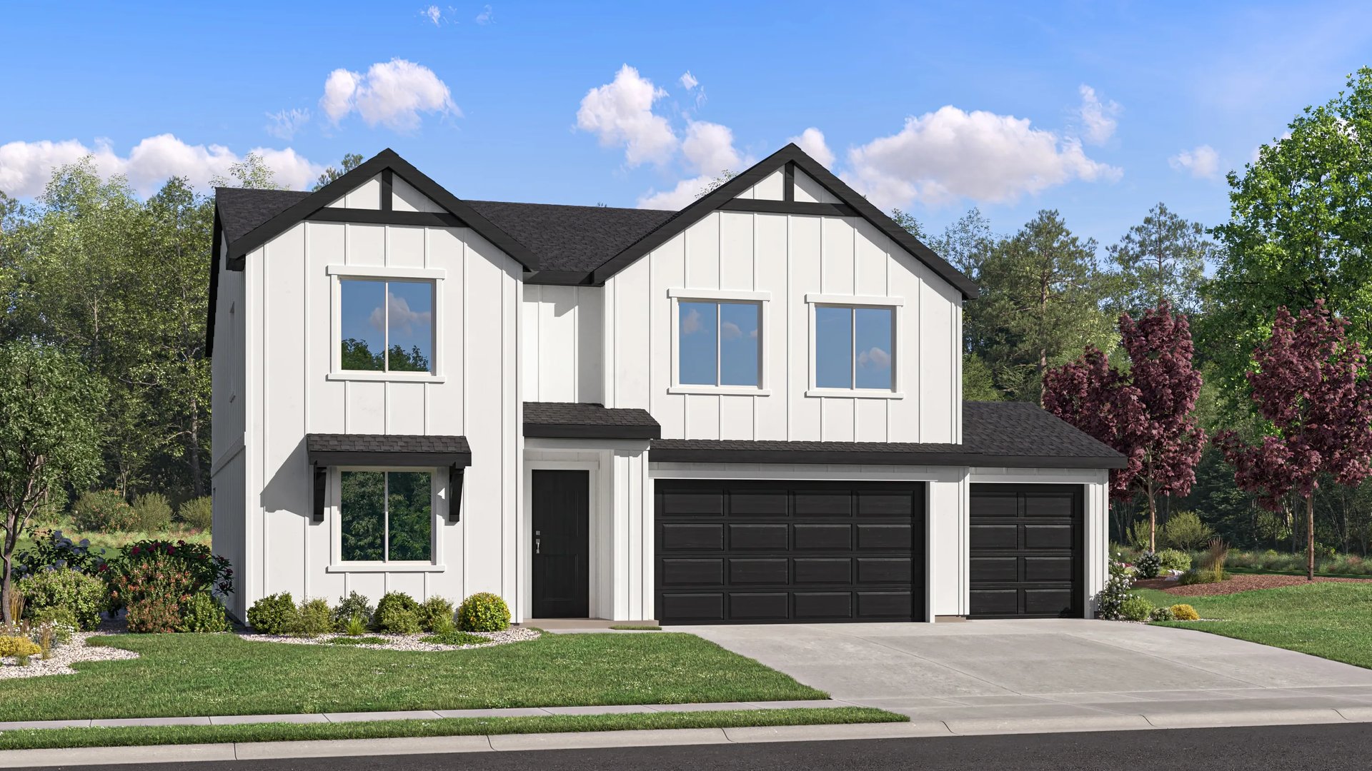 Home exterior render streetview (Magnolia 3030 at 2682 W Bee Balm St, Slate Ridge)