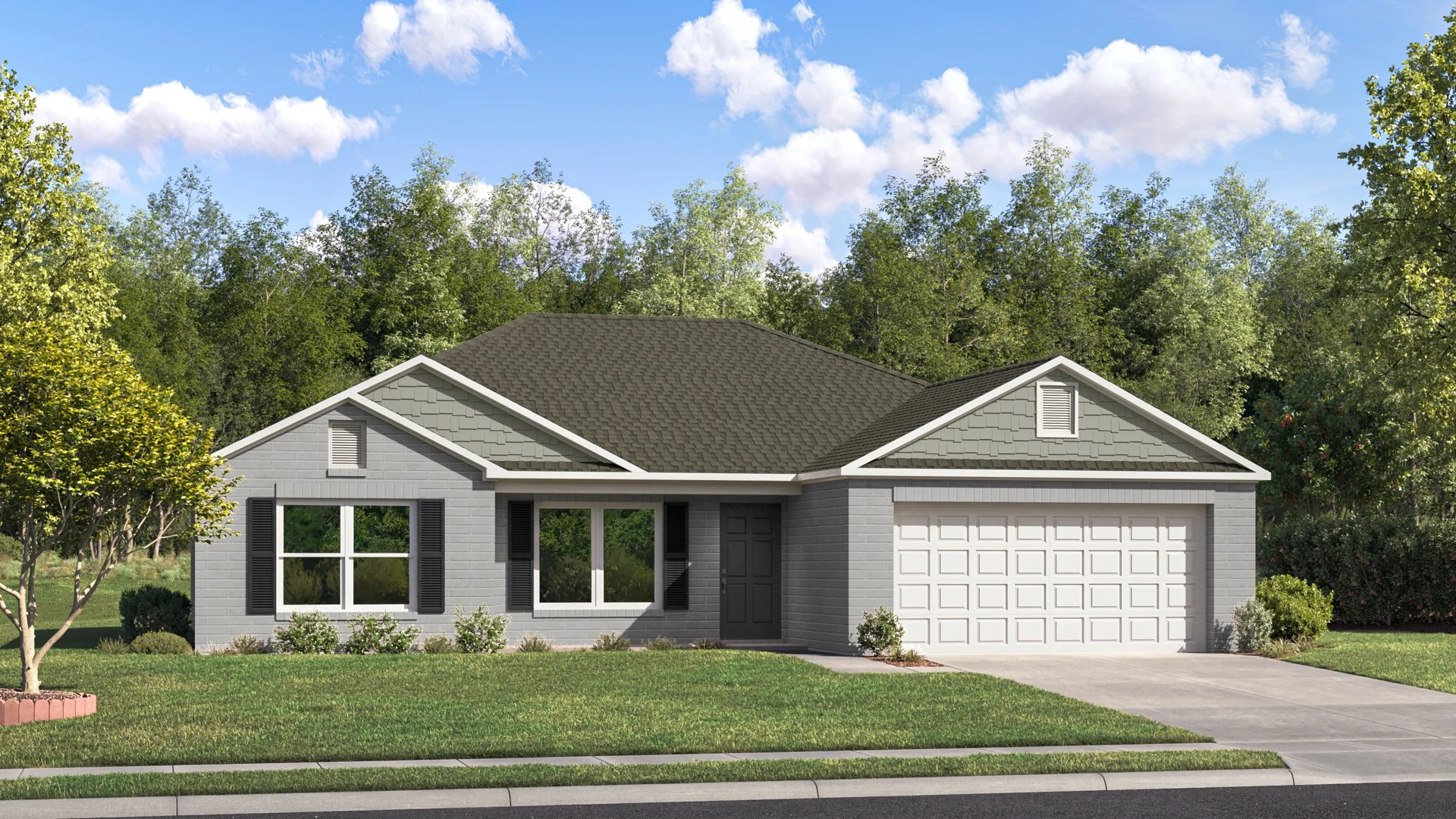 Home exterior render streetview (Rc Clark (Exterior E) in Edgewood Meadows)