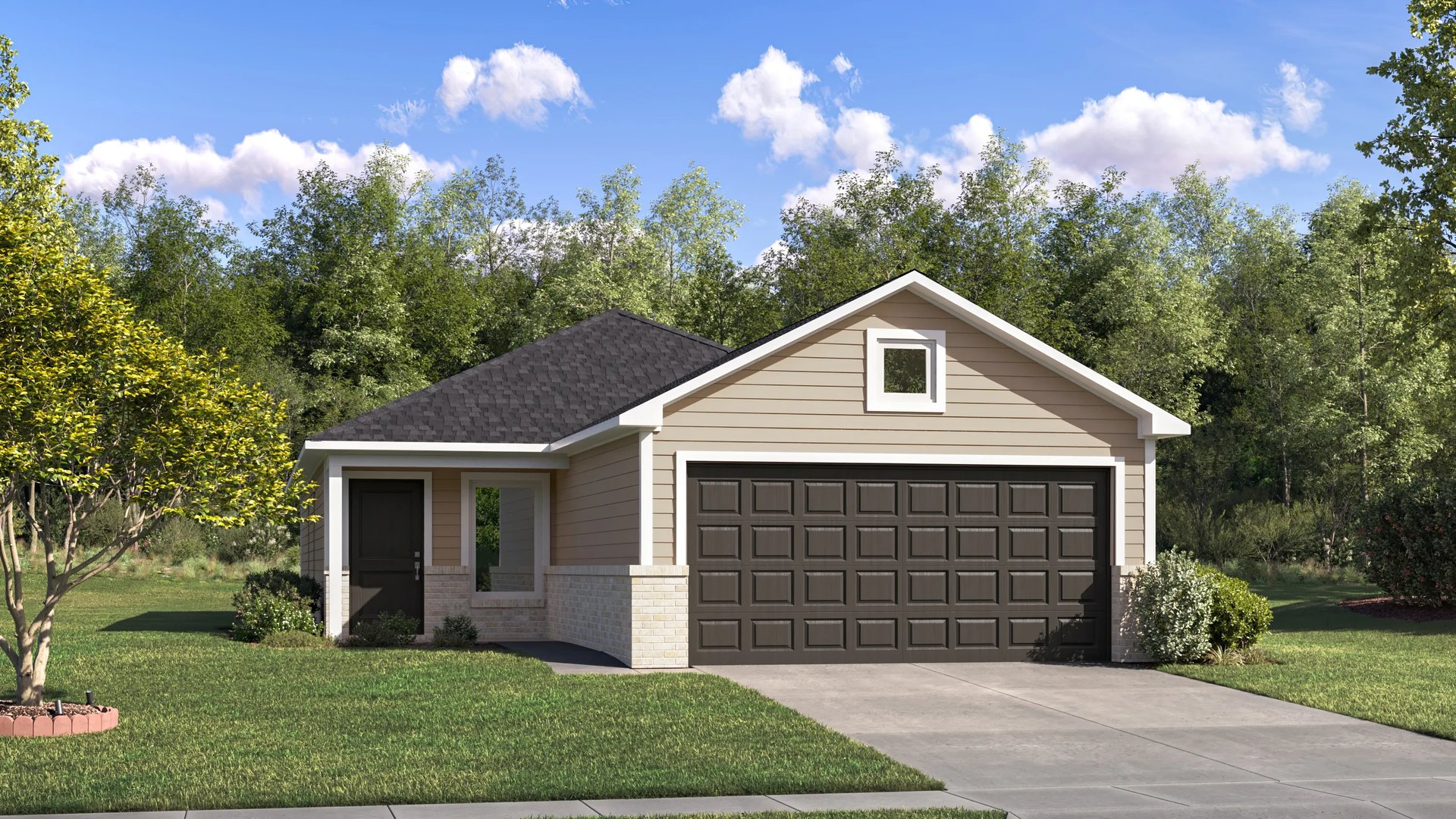 Home exterior render streetview (Oakridge (Exterior B2) in Enclave at Creekside Village)