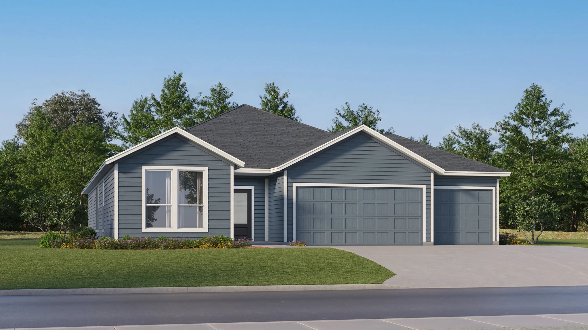 Exterior B with landscaping