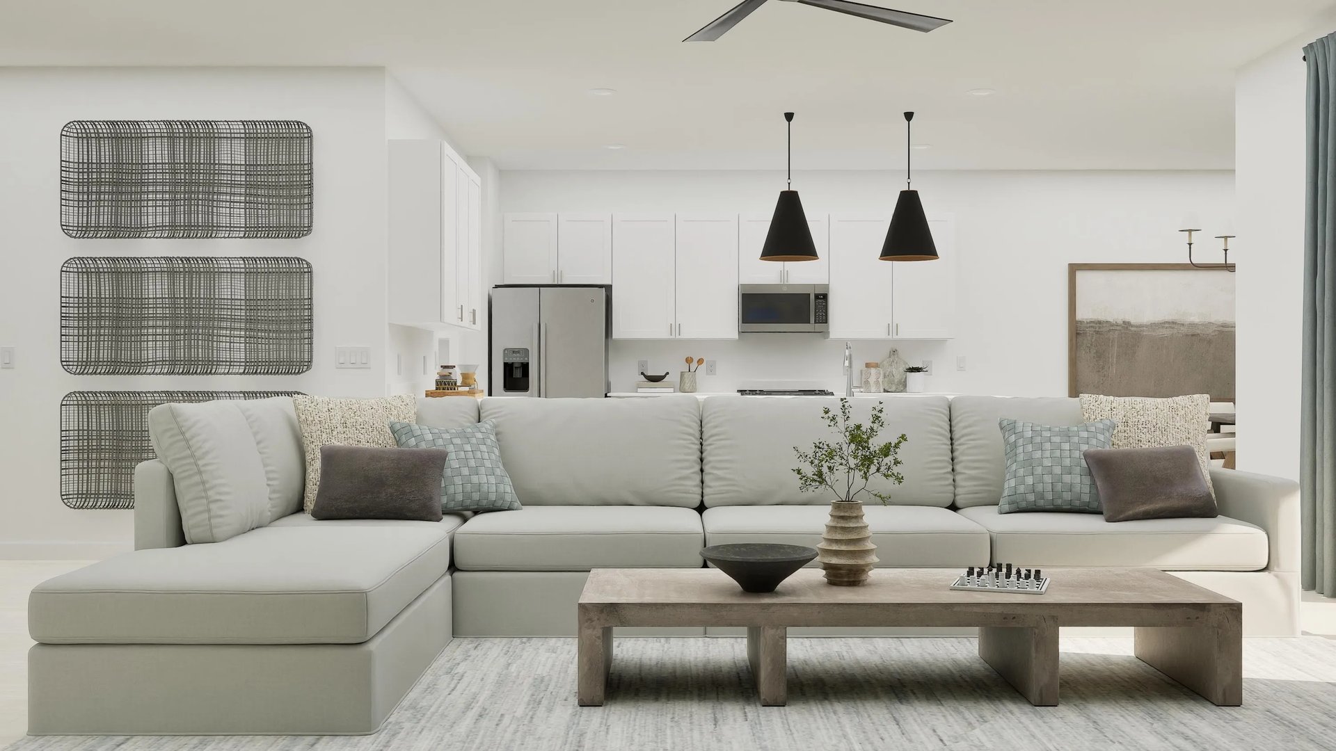 Open-concept family room