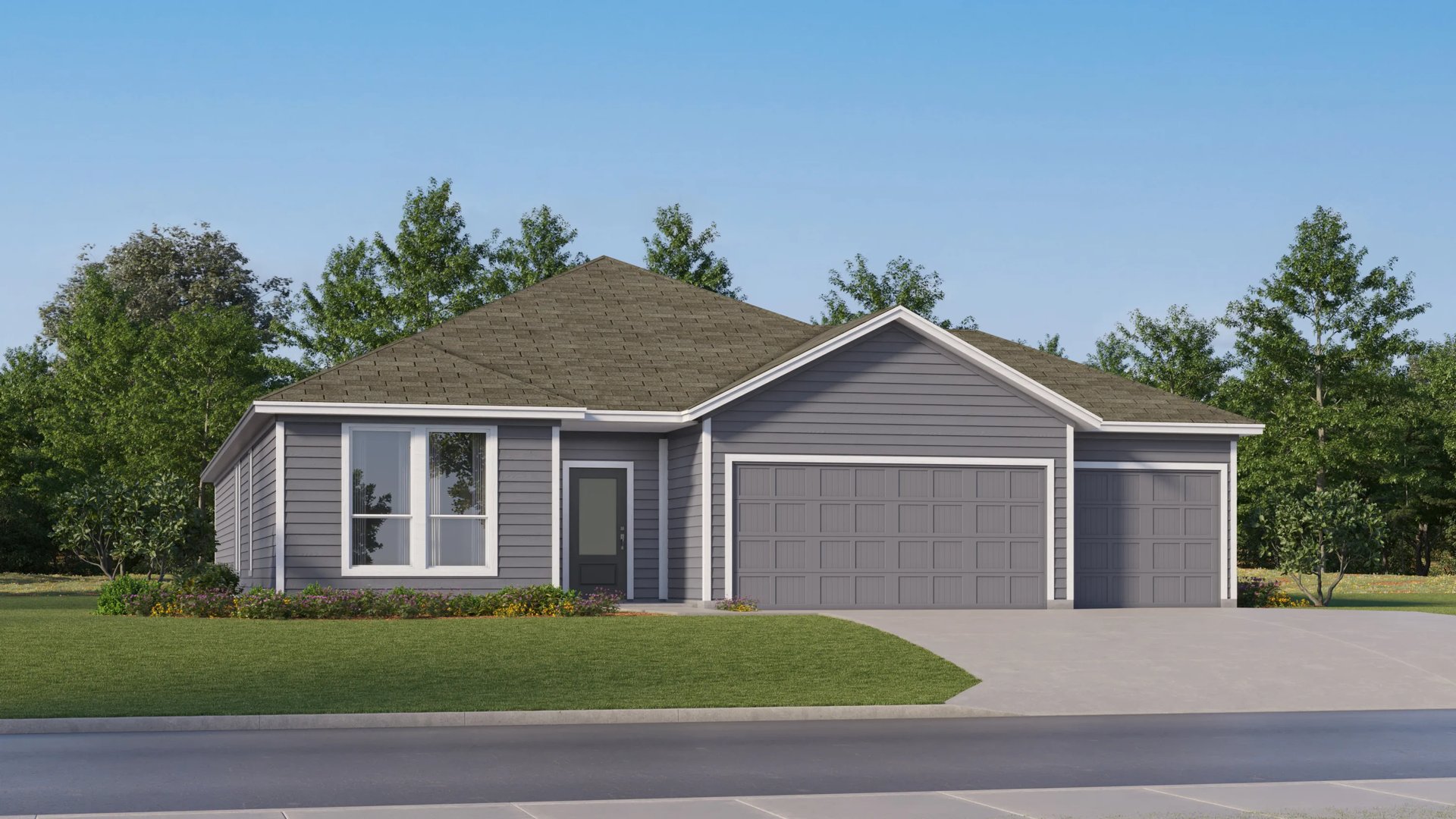 Exterior B with landscaping