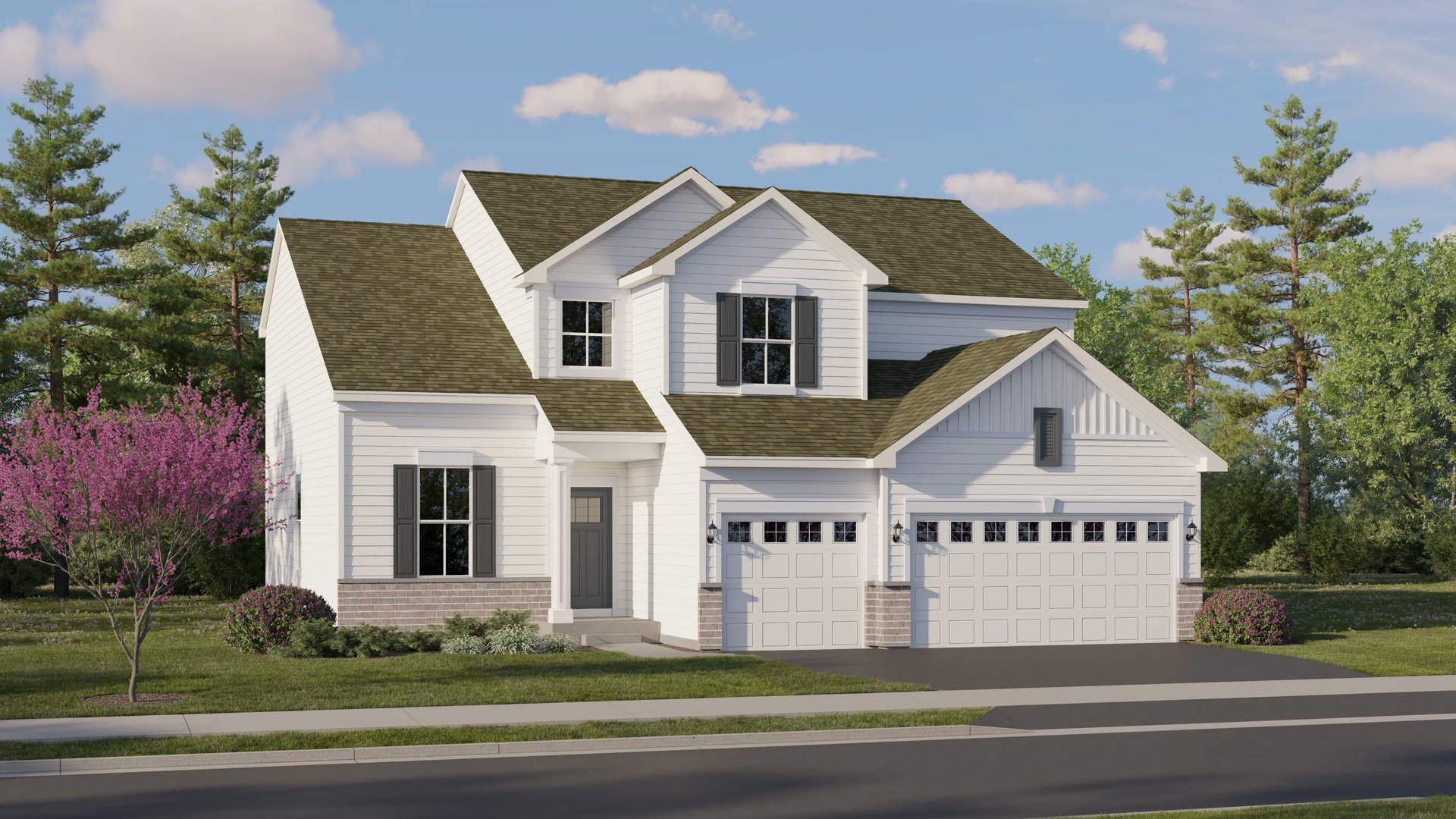 Home exterior render streetview (Galveston at 1316 Morris Way, Landmark Series)