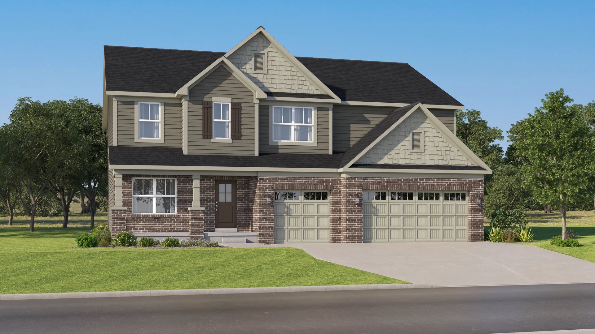 Exterior D with landscaping