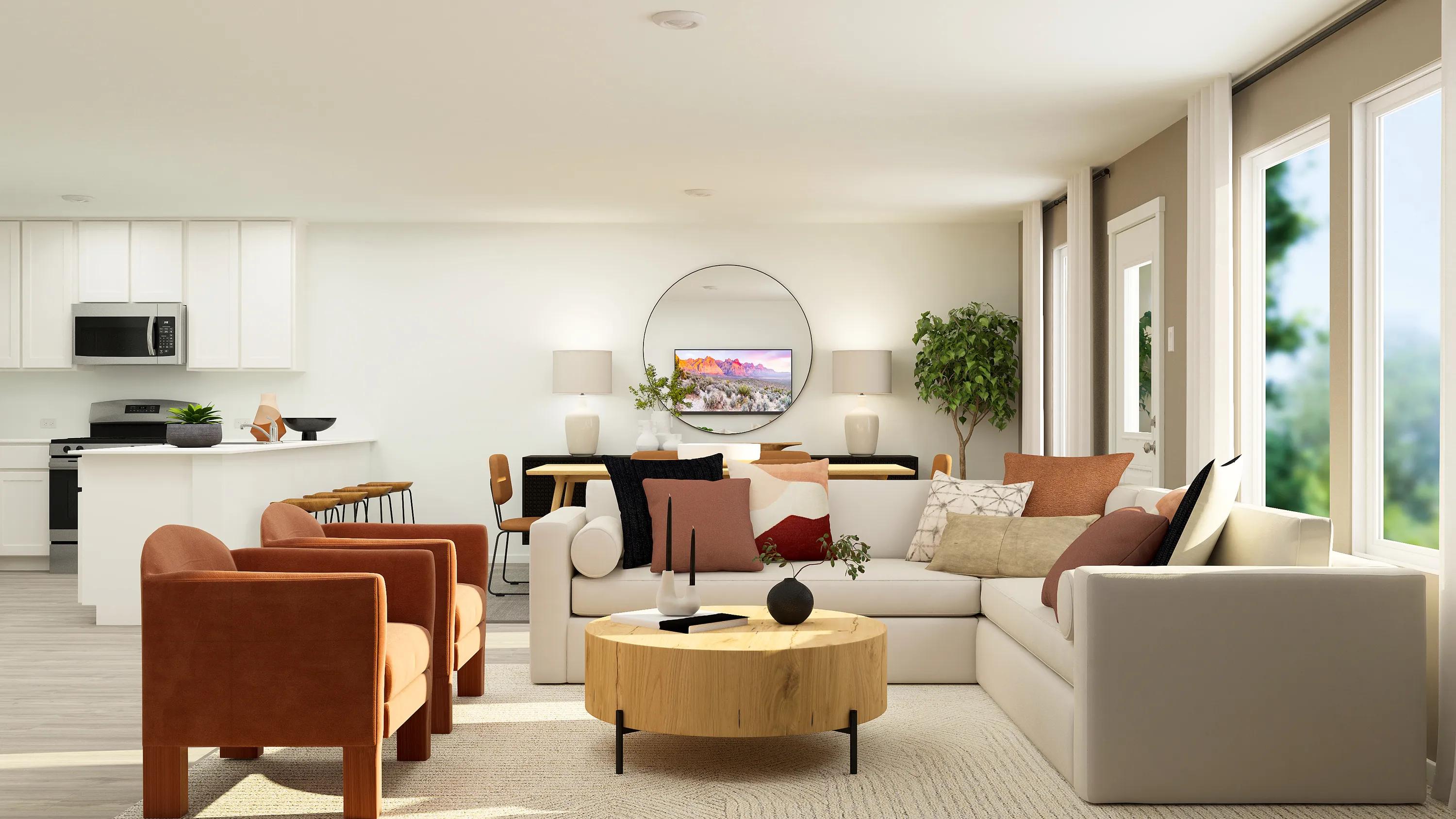 Open-concept family room